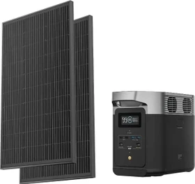 EcoFlow DELTA 2 Power Station Solargenerator + 2x Solarpanel 100W, 1024Wh