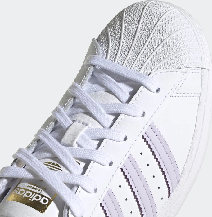 adidas Superstar cloud white/purple tint/matte gold (Damen)