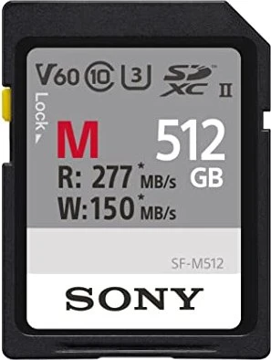 Sony SF-M Series R277/W150 512GB, UHS-II U3, Class 10