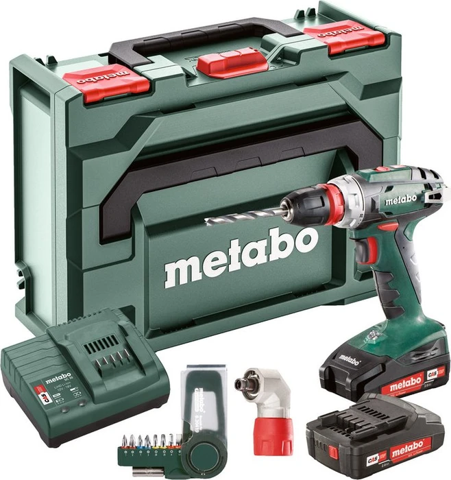 Metabo BS 18 Quick Akku-Bohrschrauber inkl. Koffer + 2 Akkus 2.0Ah + Zubehör