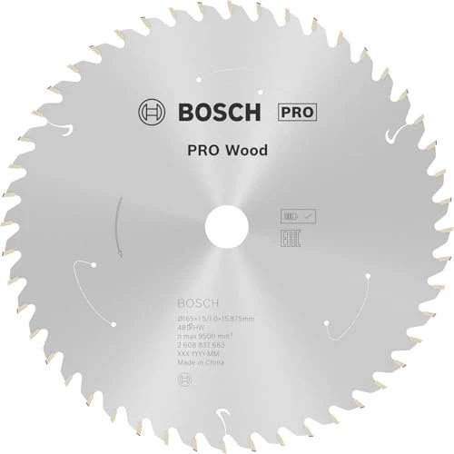 Bosch Professional Standard for Wood Kreissägeblatt 48Z, 165x1x16mm, 1 Stück