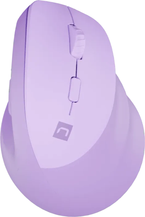Natec Crake 2 Vertical Wireless Mouse Pure Lavender, USB/Bluetooth