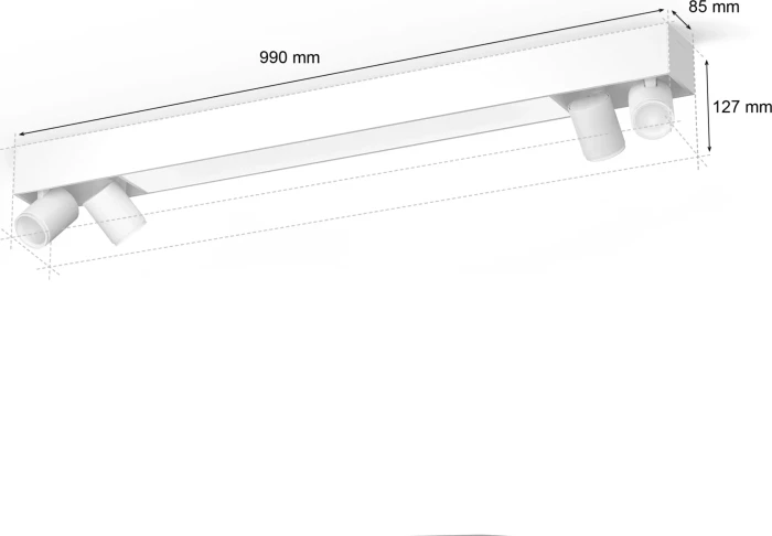 Philips Hue White and Color Ambiance Centris 4 Spot 5-flammig weiß