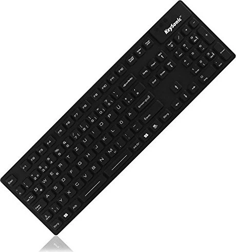 KeySonic KSK-8030IN Silikon Keyboard, schwarz, USB, CH