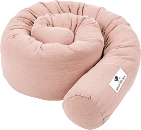 Julius Zöllner Baumwollmusselin Nestchenschlange 180cm dusty rose