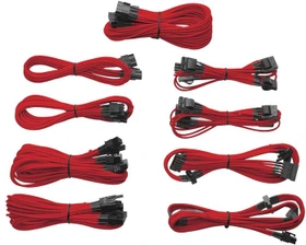 Corsair AX850/AX750/AX650 Sleeved Modular Upgrade-Kit, rot
