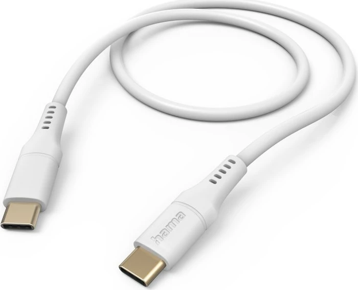 Hama Ladekabel Flexible USB-C/USB-C 1.5m Silikon weiß