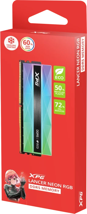 ADATA XPG LANCER NEON RGB UDIMM 16GB, DDR5-6000, CL30-40-40, 1RX8