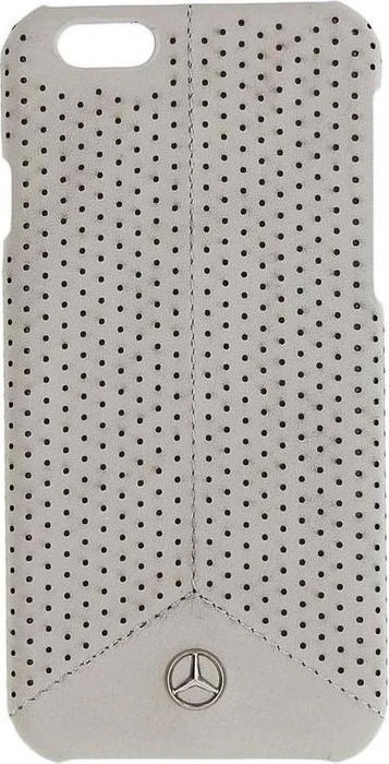 Mercedes-Benz Hard Cover Leather Perforated für Apple iPhone 6/6s grau