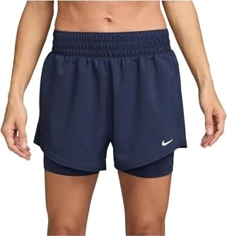 Nike One Dri-FIT 2in1 Hose kurz midnight navy/white (Damen)