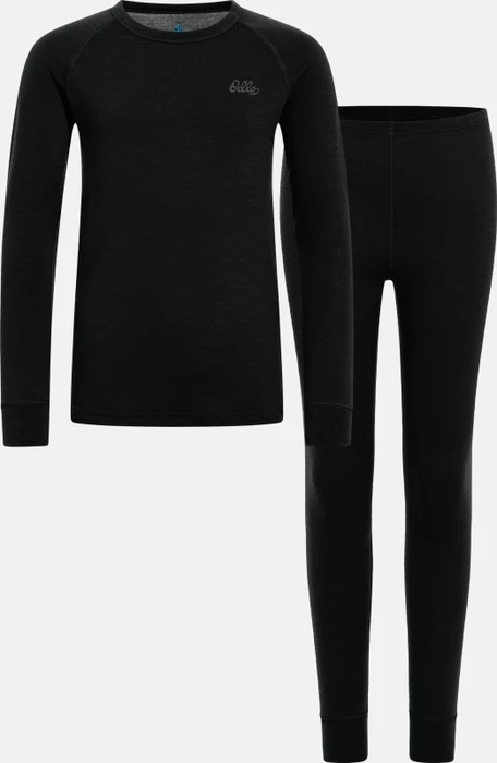 Odlo Natural Merino 200 Base Layer Set schwarz (Junior)