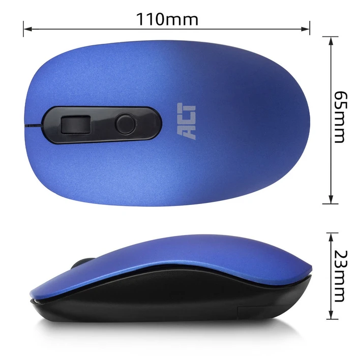 Act Wireless Mouse 1200dpi blau, USB