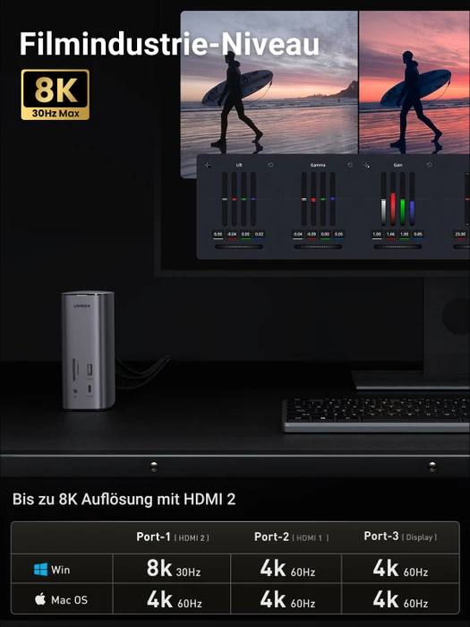 Ugreen Revodok Pro 312, USB-C 3.1 [Buchse]