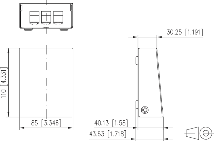 Metz Modulgehäuse, Aufputz Patchfeld, reinweiß, 3-Port, 1HE, weiß