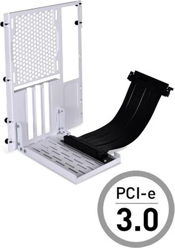 Lian Li Riser Card, inkl. PCI-Slot Blende für PC-O11 Dynamic Mini, gewinkelt, PCIe 3.0, 200mm, weiß