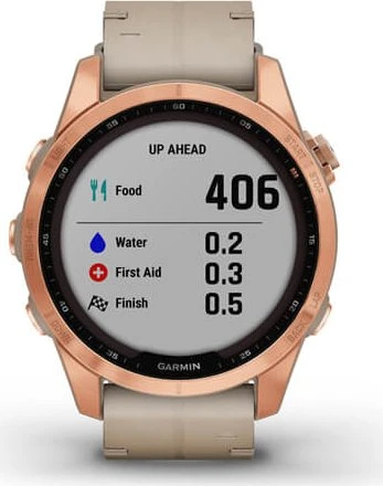 Garmin Fenix 7S Sapphire Solar rose gold titanium/limestone