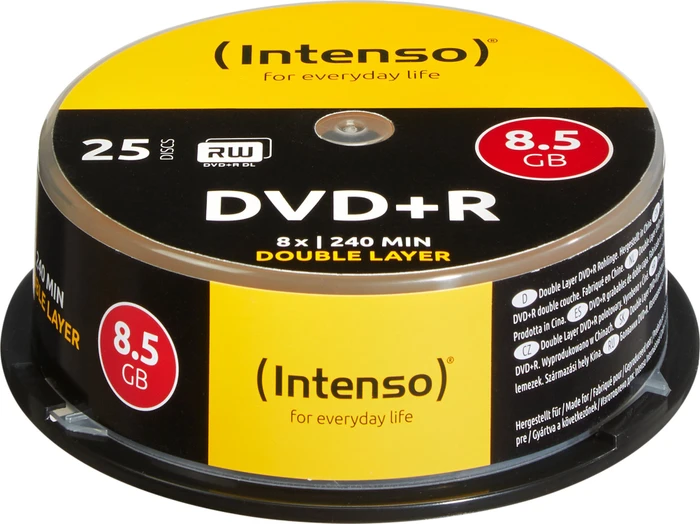 Intenso DVD+R 8.5GB, 8x, 25er Spindel
