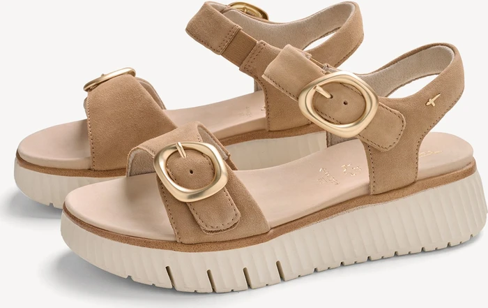 Tamaris Comfort Wide Fit camel suede (Damen)