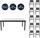 Home Deluxe Calido Madera Gartenmöbel-Set anthrazit, 11-tlg. (40185)