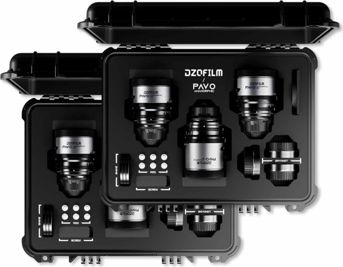 DZOFilm Pavo 2x Anamorphic 28/32/40/55/75/100mm Blue Flare imperial 6-Lens Set für PL