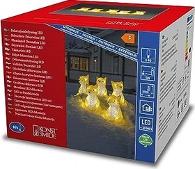 Konstsmide Acryl Lichterkette Füchse klar LED 40x warmweiß
