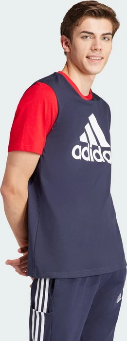 adidas Essentials Single Jersey Big Logo T-Shirt kurzarm legend ink/better scarlet (Herren)
