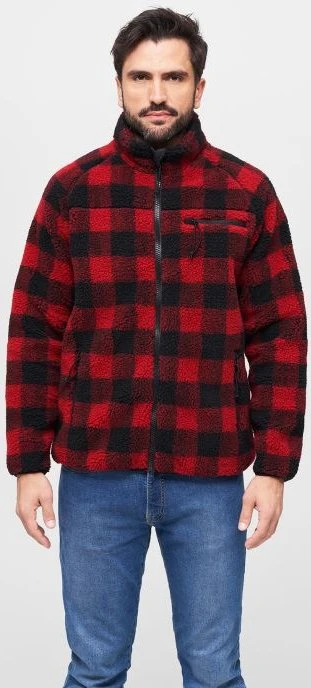Brandit Teddyfleece Jacke rot/schwarz (Herren) (5021-41) – Bild 6