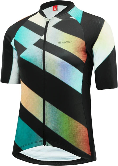 Löffler Statement Full-Zip Trikot kurzarm schwarz (Damen)