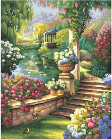 Schipper Arts & Crafts Malen nach Zahlen Gartenparadies