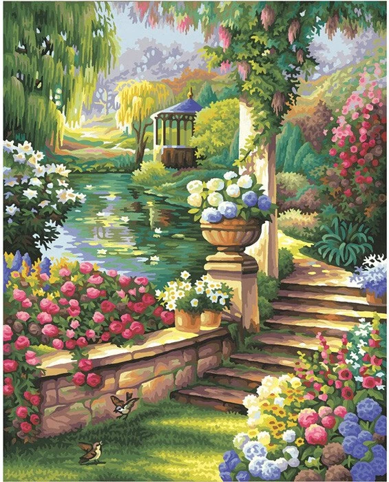 Schipper Arts & Crafts Malen nach Zahlen Gartenparadies