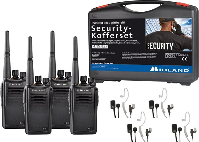 Midland G15 Pro Security-Kofferset inkl. MA 31-M, 4er-Pack