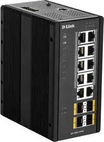 D-Link DIS-300G Industrial Railmount Gigabit Managed Switch, 10x RJ-45, 4x SFP, 240W PoE+ (DIS-300G-14PSW)