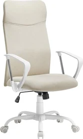Songmics Bürostuhl gepolstert, höhenverstellbar und neigbar, beige