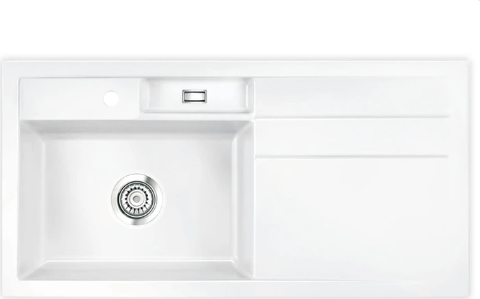 systemceram Bela 100 Einbau Becken links grönland