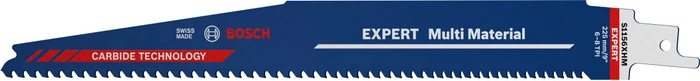 Bosch Professional EXPERT S1156XHM Multi Material Carbide Säbelsägeblatt, 225x1.25mm, 3 Stück