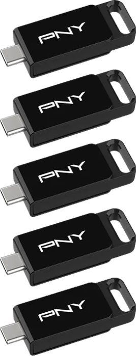 PNY Elite Type-C 64GB, USB-C, USB 3.2 Gen 1×1, 5er-Pack