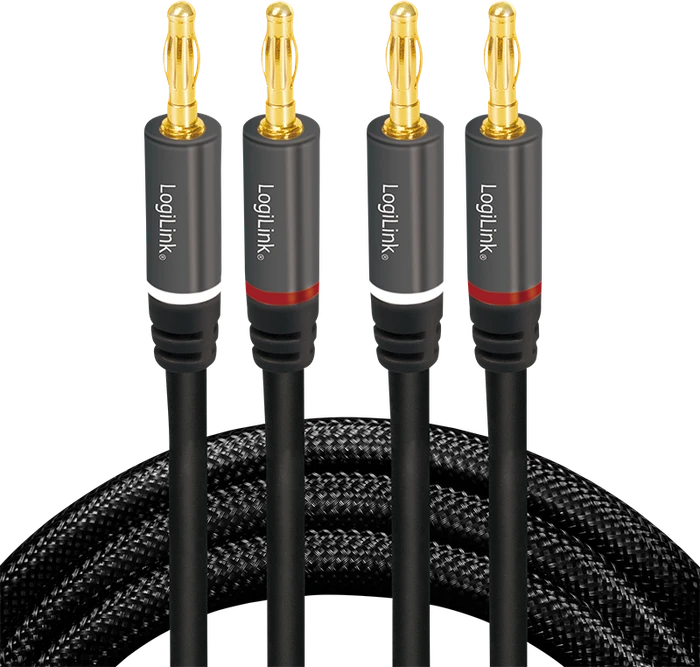 LogiLink Audio-Kabel, 2x2 Bananenstecker