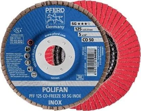 Pferd PFF 125 CO-FREEZE 50 SG INOX POLIFAN Fächerschleifscheibe K50, 125x22.23mm, 10 Stück