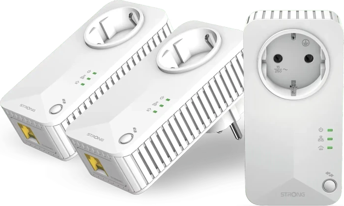 Strong Powerline 600 Triple Pack, EU, V2, HomePlug AV, RJ-45, 3er-Pack