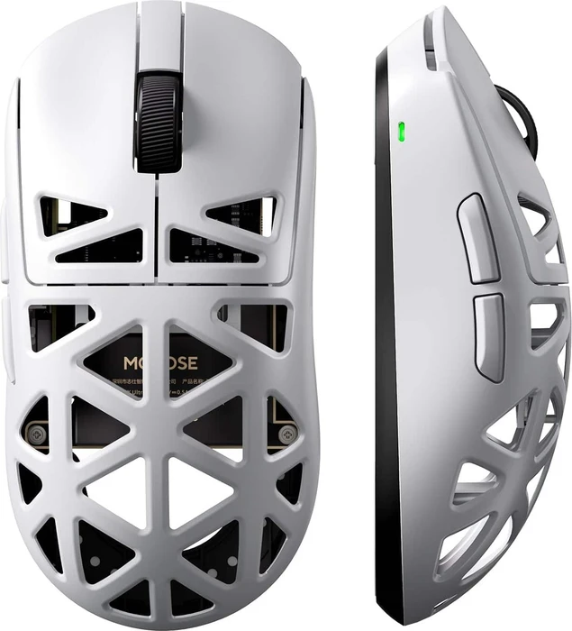 Mchose A7X Ultra 8K Magnesium Alloy Wireless Gaming Mouse, weiß, USB/Bluetooth