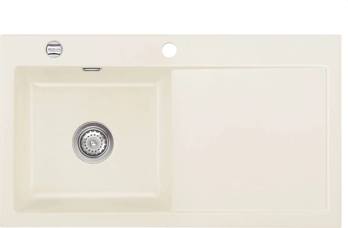 systemceram Mera 90 Einbau Becken links mit Ablauffernbedienung jasmin