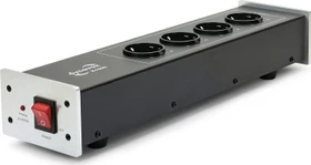 Dynavox HiFi-Steckdosenleiste X1000, 4-fach, 1.5m, silber/schwarz