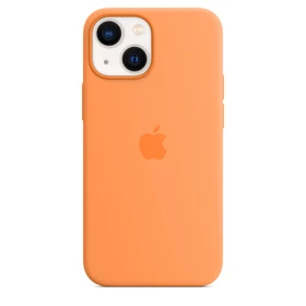 Apple Silikon Case mit MagSafe für iPhone 13 Mini gelborange