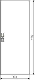 Hager Zählerschrank, univers Z, 1400x550x205 mm,Schutzklasse II, 216 Platzeinheiten