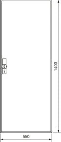Hager Zählerschrank, univers Z, 1400x550x205 mm,Schutzklasse II, 216 Platzeinheiten