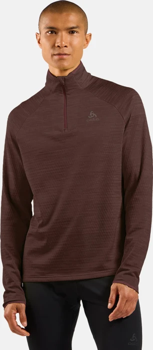 Odlo Run Easy Laufshirt langarm fudge melange (Herren)
