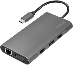 LogiLink USB 3.2 Gen 1 Dockingstation 10-Port, USB-C 3.0 [Stecker] (UA0383)