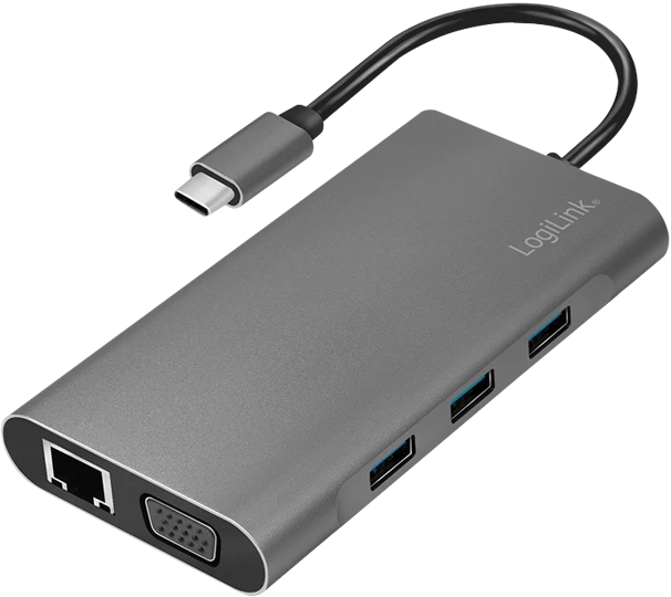 LogiLink USB 3.2 Gen 1 Dockingstation 10-Port, USB-C 3.0 [Stecker]