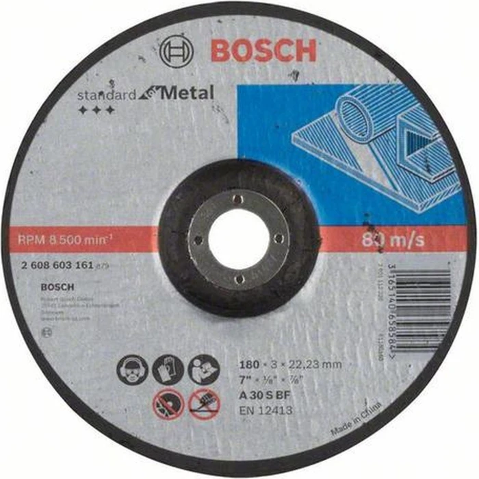 Bosch Professional A30SBF Standard for Metal Trennscheibe, 180x3x22.23mm, 1 Stück