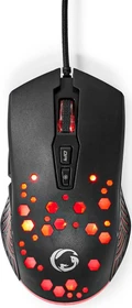 Nedis Wired Gaming Mouse with 12 lighting modes, schwarz, USB (GMWD410BK)